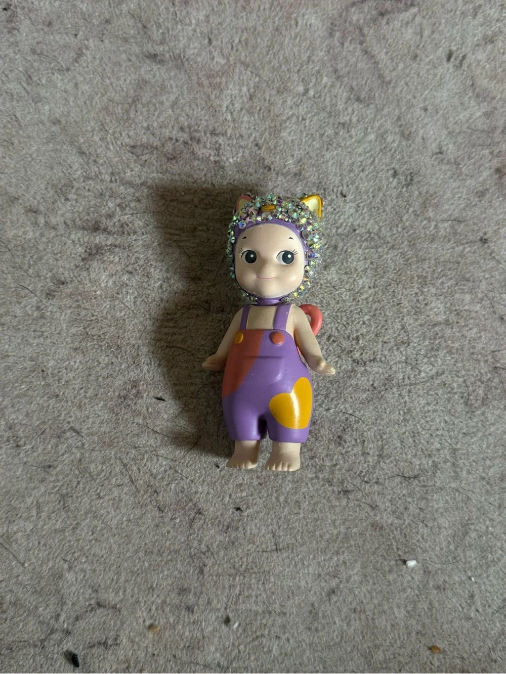 Small Pets Cute Figurine Plush Outfit Toy - Purple, Black, Beige